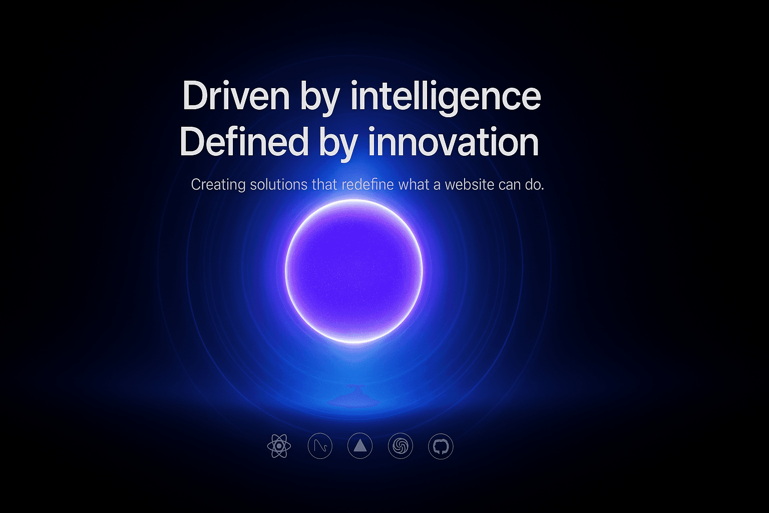 AI Studio hero section concept