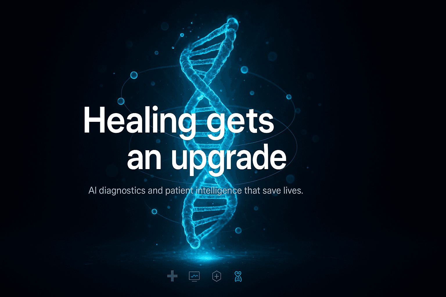 Health tech hero section concept