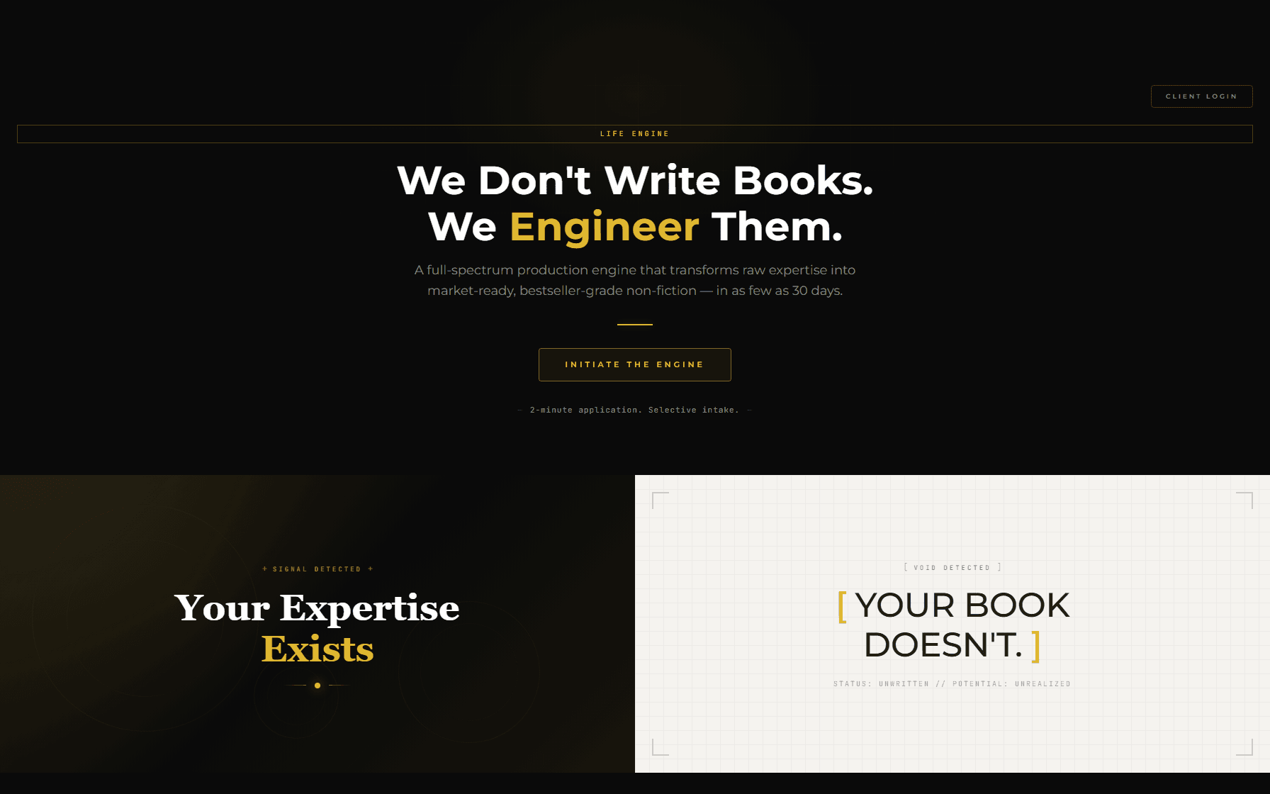 Life Engine Portal live site